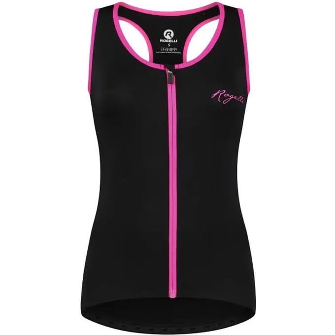 Rogelli Abbey Fietstop - Dames - Zwart Roze - M