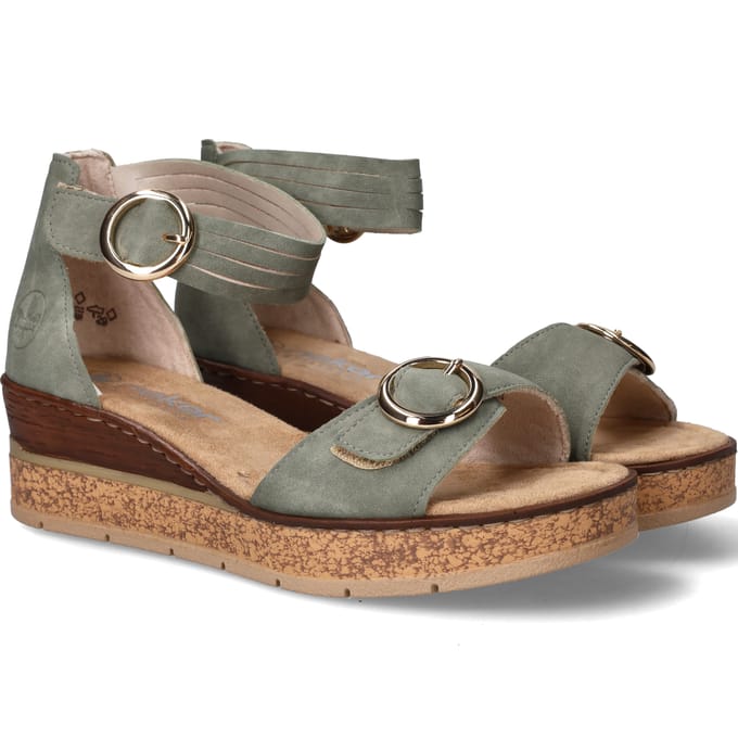 Rieker Sandalen groen Synthetisch - Maat 38