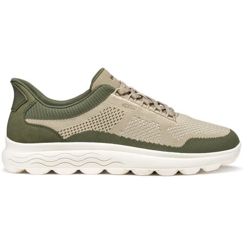 GEOX SPHERICA PLUS HEREN Sneakers - OLIJFGROEN/BEIGE