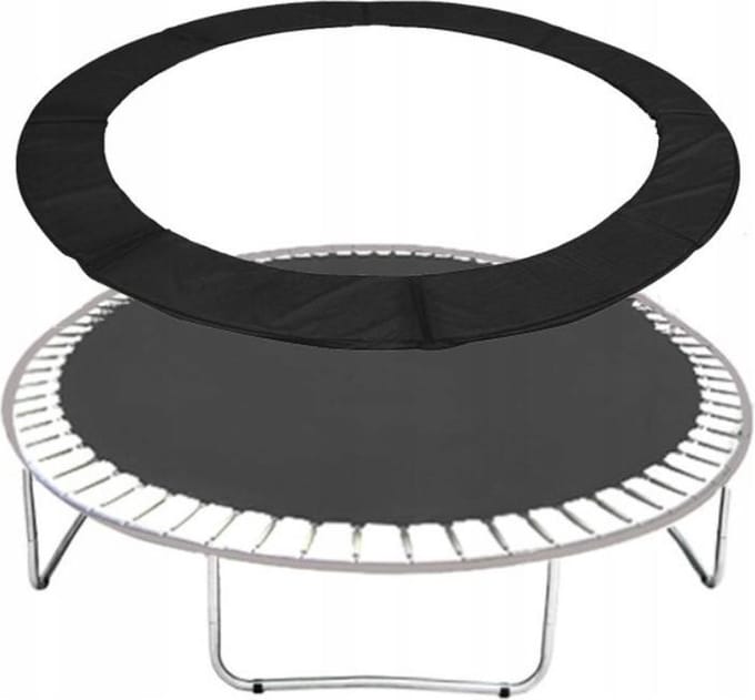 Springos Trampoline Beschermrand | 366-369 cm | Zwart
