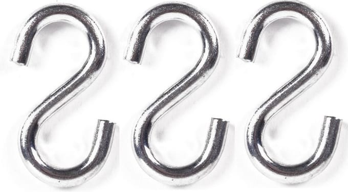 Benson S-haak / ophanghaak - 3x - van metaal - 7.9 mm