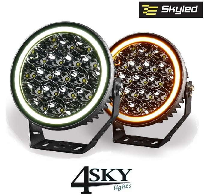 SKYLED Coma 7X 7 inch Led verstraler met positielicht wit/amber 8.500 Lumen 95 watt