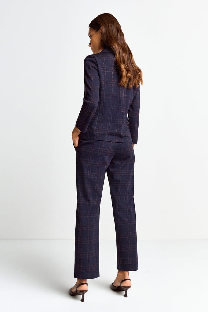 Rich & Royal Jacquard Suit Pants Midnight Blue Taglia: S | Pantaloni Outlet | Donna | Blu