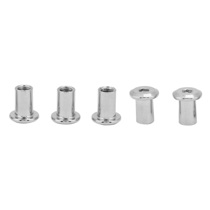 Verzinkt Nikkel Platte Moeren Zeskantmoer Ronde Kop Huls Meubels(M6*15 50 STUKS)