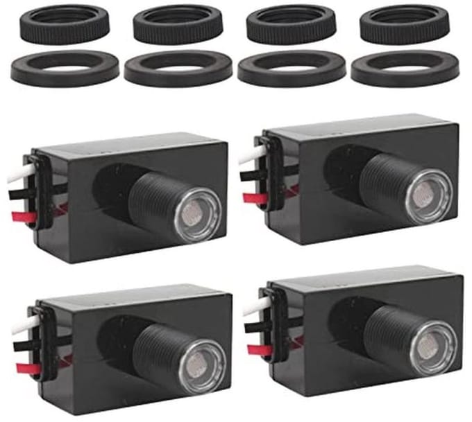 4 Stks Fotocel Sensor Verlichting Schakelaar voor Buitenverlichting