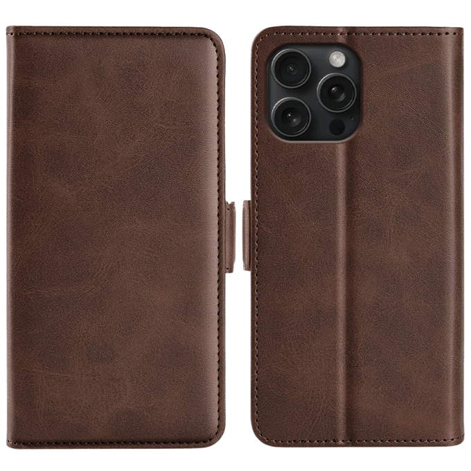 Comfycase Apple iPhone 16 Pro Bookcase Hoesje Bruin