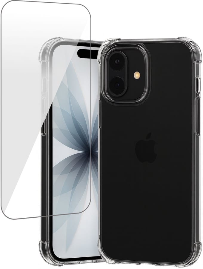 Hoesje geschikt voor iPhone 17 - Screenprotector Glas - Shockproof Transparant