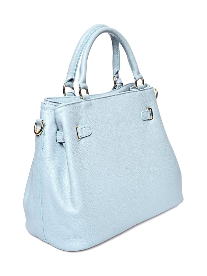 Anna Luchini Turquoise Rundleer Tas