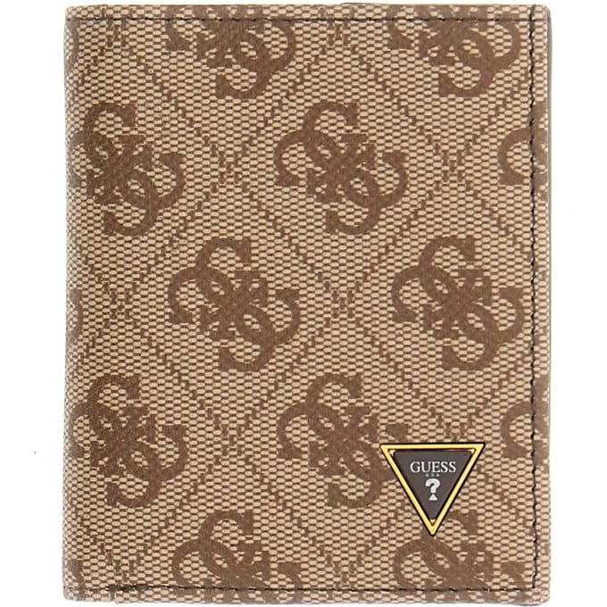GUESS Leren portemonnee Milano Bifold Wallet Black donkergrijs