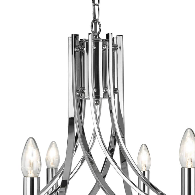 Searchlight Glanzende hanglamp Ascona, 8 lichtbr.