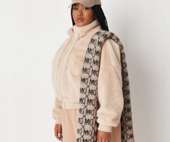 Missguided Serie - Plus Size Jas - Beige - Maat 44