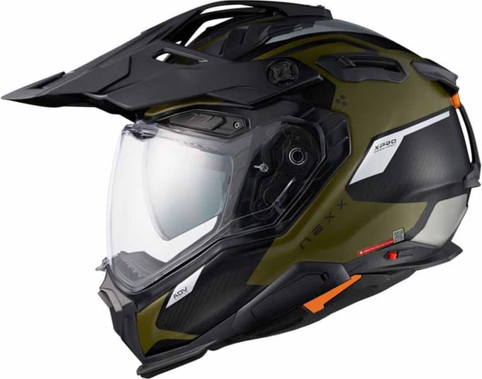 Nexx X.WED3 Keyo Green Silver Mat Adventure Helm - Helm