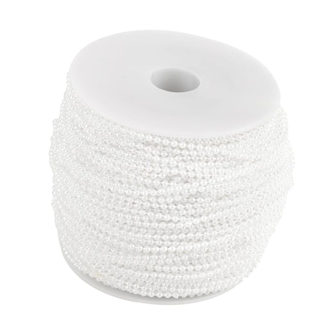 100m rol Imitatie Parel Draad Kralen Slinger String DIY Bruiloftsdecoratie 2.5mm(wit)