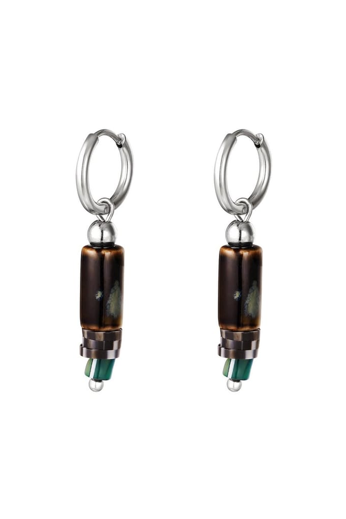 Oorbellen met Gekleurde Charm Small