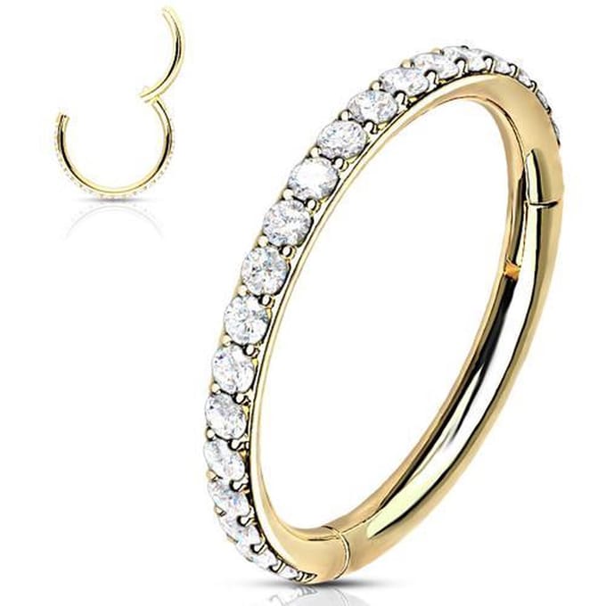 Piercing PVD high quality single CNC 1.2x10 - goud - LMPiercings