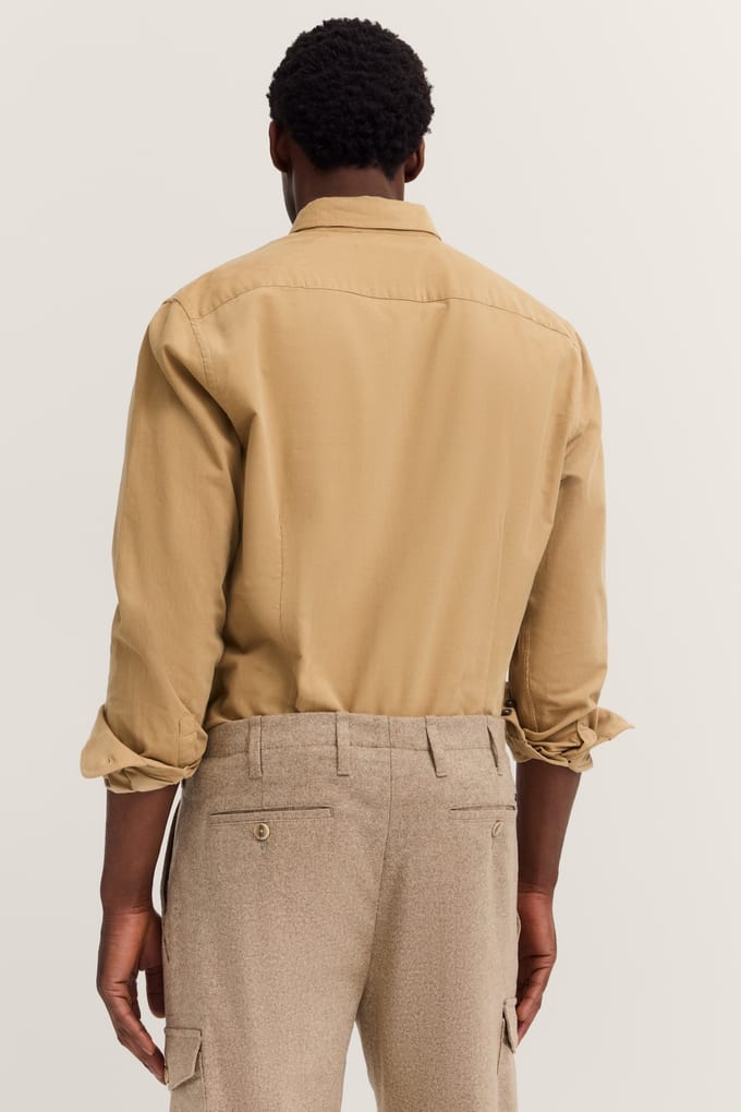 Bugatti Herren Corduroy overhemd in modern fit met button-down kraag