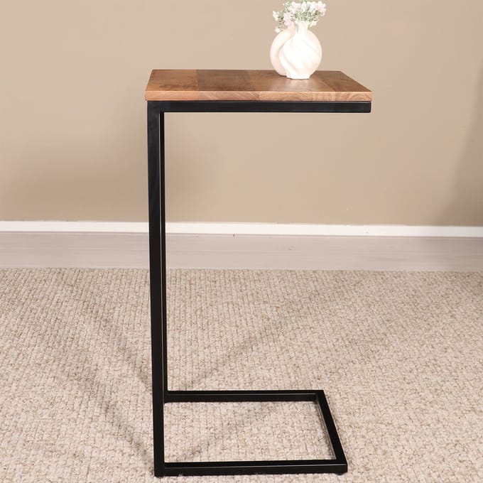 Bijzettafel Jerry 74cm bruin mangohout duurzaam mango side table