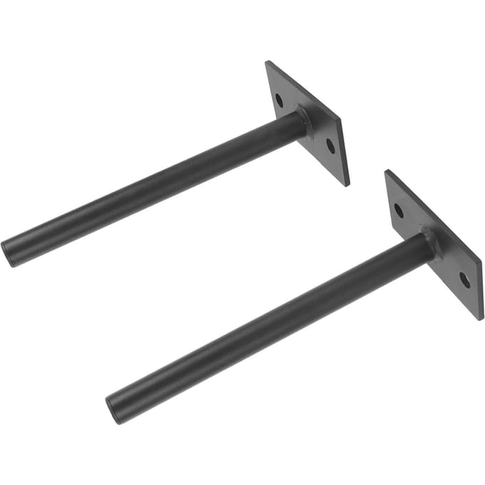 2 stuks Wandgemonteerde Gewichtsplaat Houder Wandgewicht Opslagrek Legering Staal Constructie Diameter black