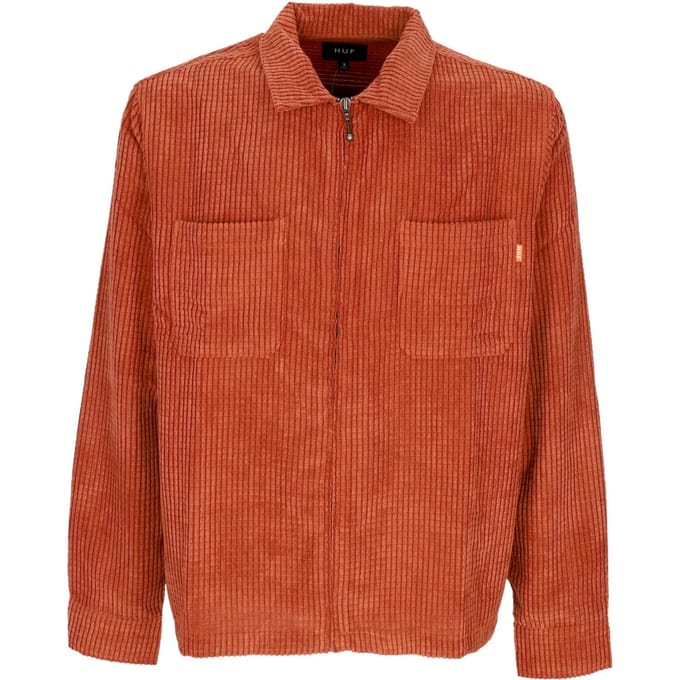 Cornelius Heren shirt met lange mouwen en rits Roest