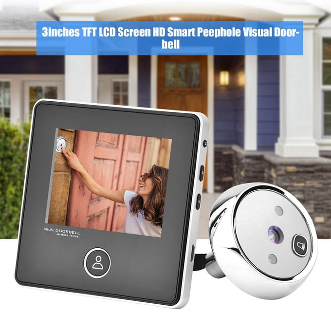 Sonnette visuelle intelligente avec écran LCD TFT de 2,8 pouces et caméra de vision nocturne infrarouge de 1 MP