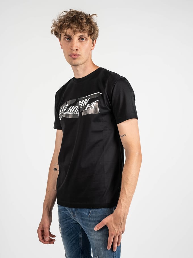 Les Hommes T-shirt Mannen zwart