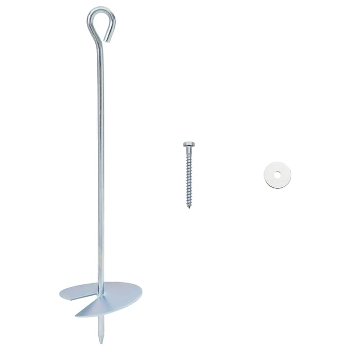 vidaXL - Aardanker - 10 - st - Ø10 - x - 40 - cm - Gegalvaniseerd - Metaal - zilver