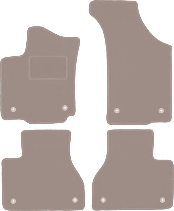 Beige veloursmatten voor: Volkswagen Phaeton sedan (2002-2016)