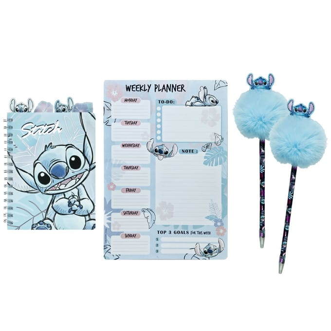 Lilo & Stitch schoolset; pennen, notitieboek en planner