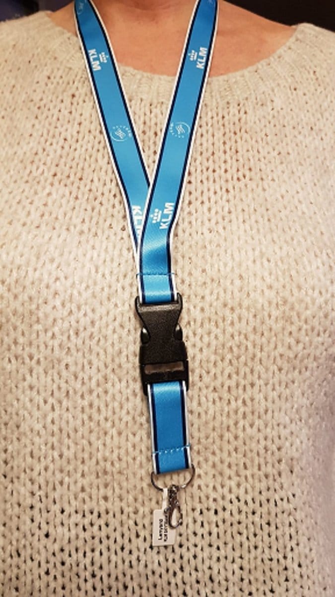 Keycord Lanyard KLM skyteam lichtblauw sleutelhanger