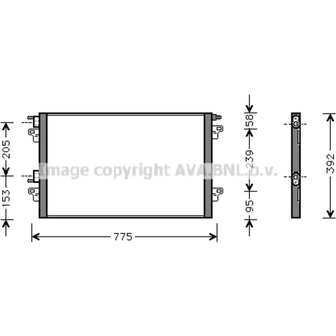 Airco condensor AVA COOLING RTA5366 AVA