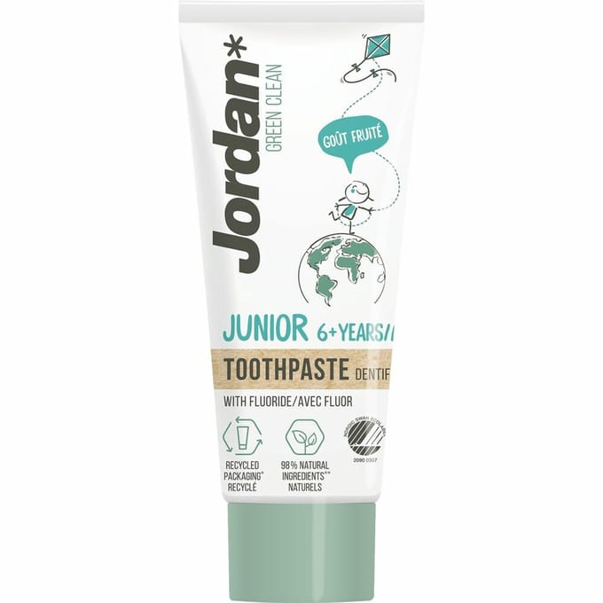 Jordan - Green Clean Tandpasta Junior 6+ - 3 x 50 ml - Voordeelverpakking