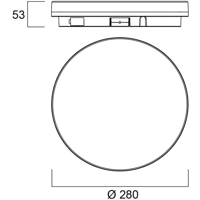 Sylvania Start Surface Slim plafondlamp, Ø28cm, sensor, IP54