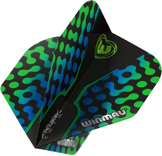 Dartvluchten Set Extra Dik Transparant Groen Blauw Zwart