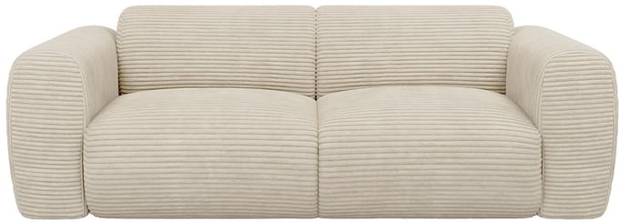 Vente-unique Driezitsbank in beige ribfluweel - POGNI van Maison Céphy