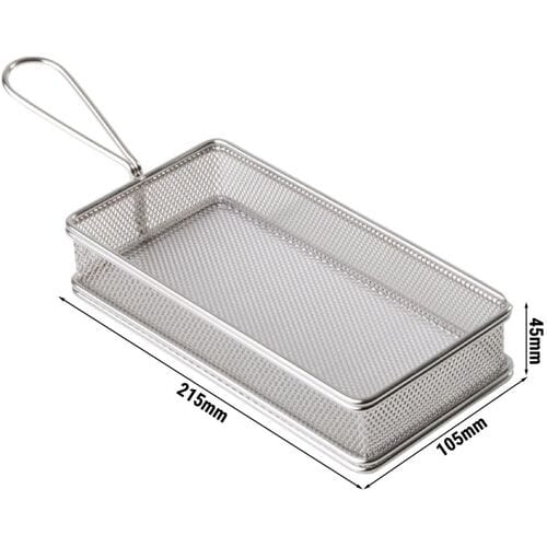 GGM Gastro (6 Stück) Servier Frittierkorb - SNACKHOLDER - Edelstahl - 215x105mm - Silber