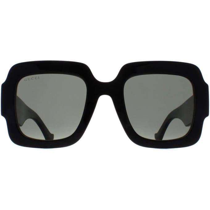 Gucci Vierkante Dames Zwarte Grijze GG1547S