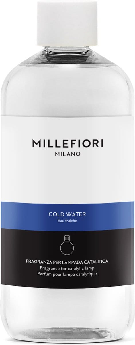 Millefiori Katalytische Geurlamp - Navulling voor Geurbrander 500 ml Cold Water