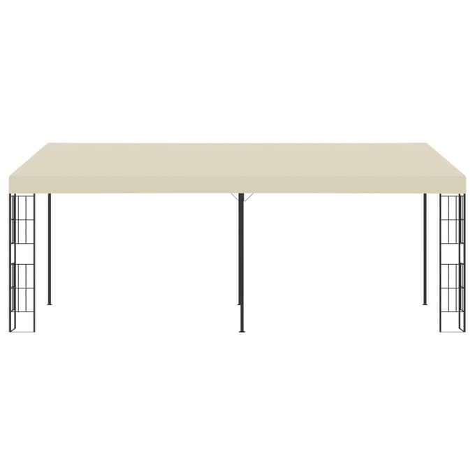 vidaXL Wandprieel 3x6 m stof crèmekleurig