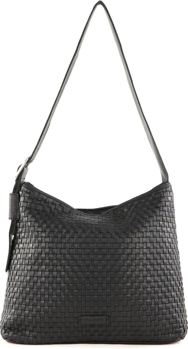 FREDsBRUDER Leren Schoudertas Salas Hobo Black Zwart