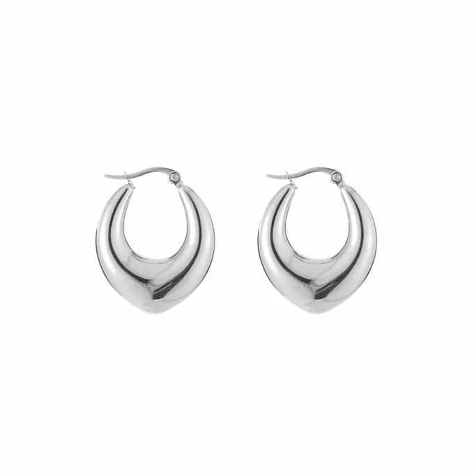 Bijoutheek Oorringen Hoop Egg Zilver
