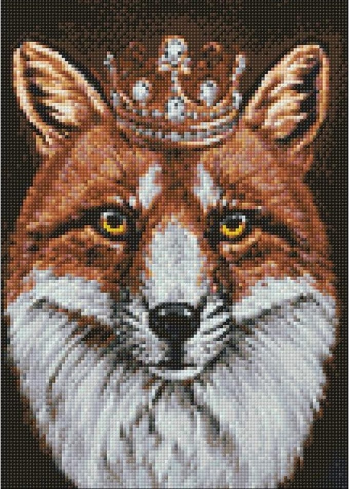 Wizardi Diamond Painting Kit Fox King WD2467