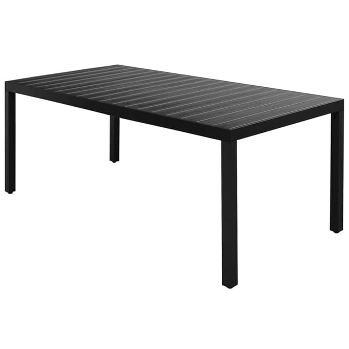 vidaXL - 7-delige - Tuinset - PVC-rattan - zwart