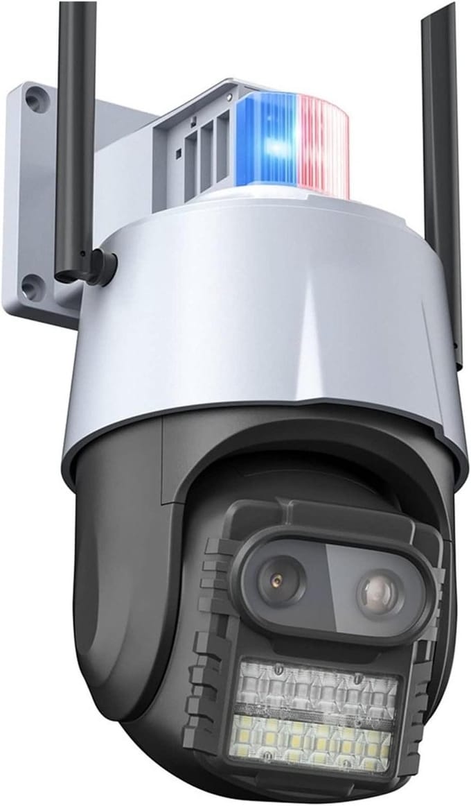 4K WiFi Camera - Beveiligingscamera Buiten - Huisbewaking - 8x Digitale Zoom - 15M Bereik - Wit