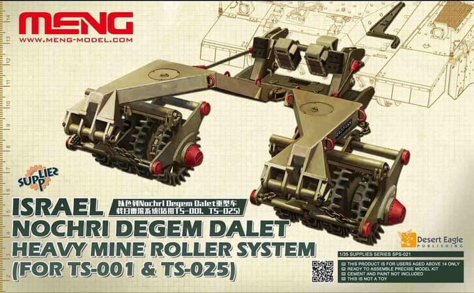 Meng Model Modelbouwpakket Militaire voertuigen - MENG SPS021 Israel Nochri Degem Dalet Heavy Mine Roller System Plastic - 1:35 - Modelbouw