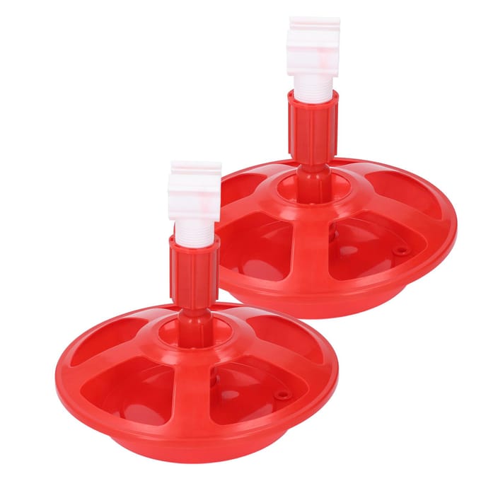 2 Stuks Automatische Kippendrinker PP G3/4 Kippendrinkbak Pluimvee Drinkbak voor Kuikens red