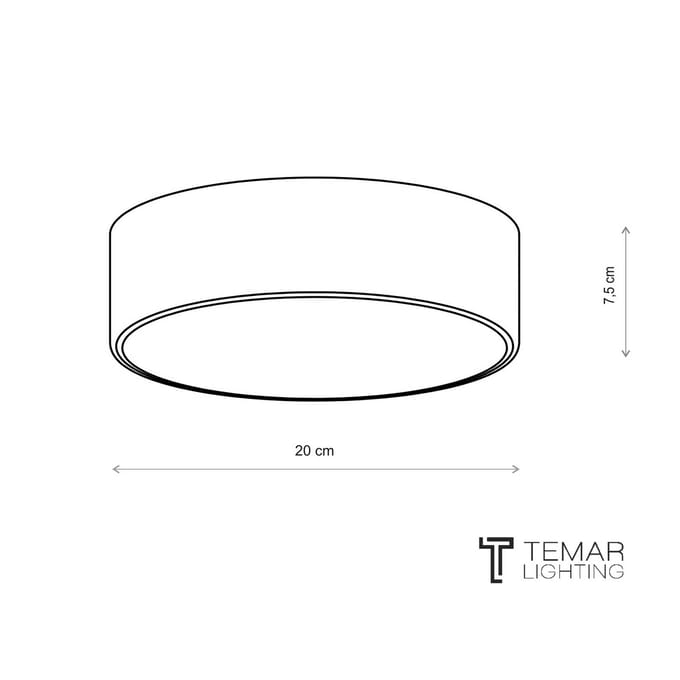 TEMAR LIGHTING Plafondlamp Cleo 200, koper, sensor, IP20, Ø 20 cm, E27