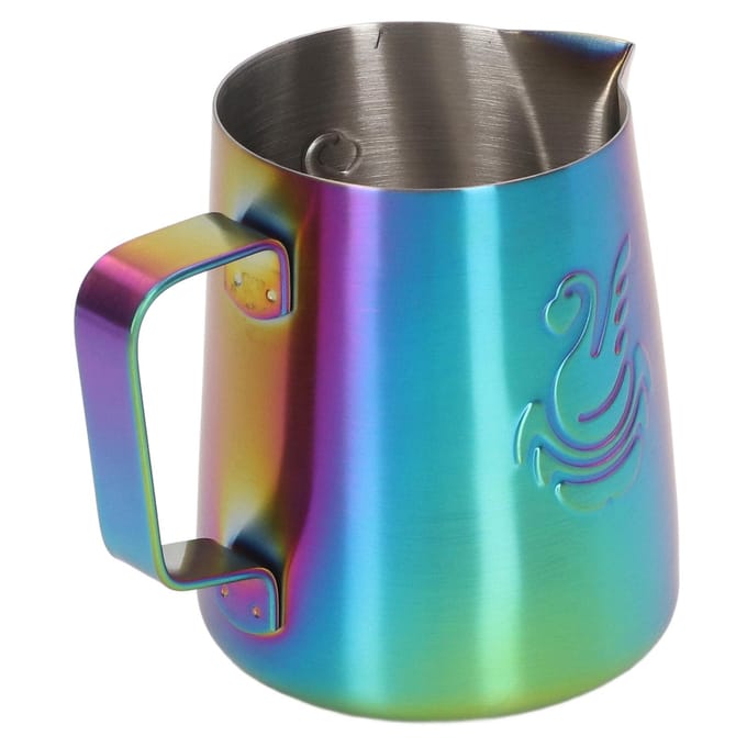 Melkopschuimbeker 380ml Voedselkwaliteit Roestvrij Staal Adelaarsuitloop Multifunctionele Melkopschuimbeker blue