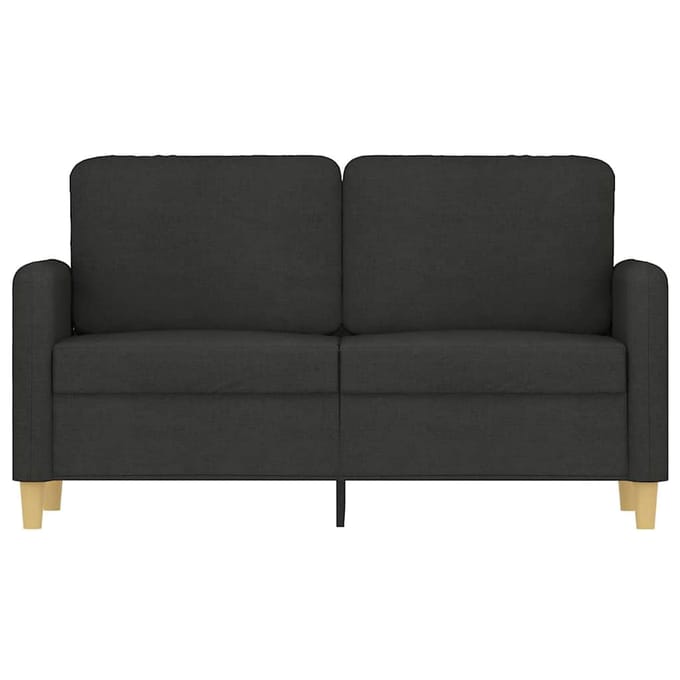vidaXL - Tweezitsbank - 120 - cm - stof - zwart