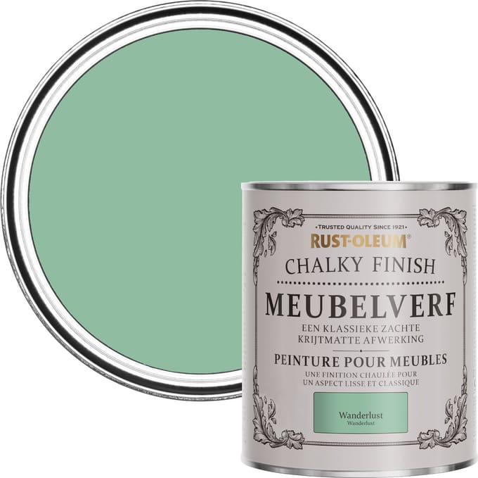 Rust-Oleum Groen Chalky Finish Meubelverf - Wanderlust 750ml