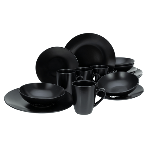 CREATABLE Serviesset Black Matt 16-delig